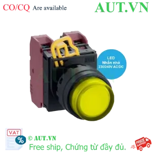 Ảnh của Nút nhấn nhả có đèn IDEC YW1L-M2E02QM3Y 220VAC D22 2NC (Vàng)