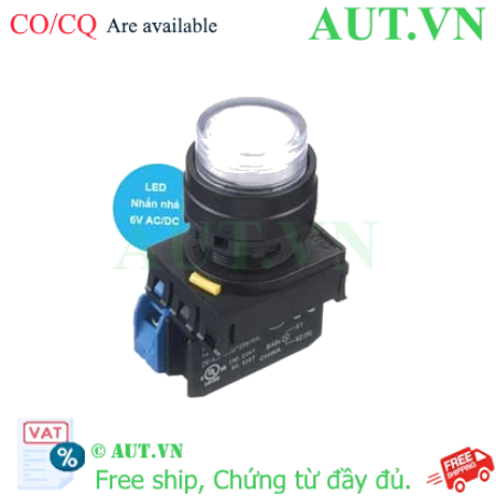Ảnh của Nút nhấn nhả có đèn IDEC YW1L-M2E10Q2PW 6VAC/DC D22 1NO (Trắng)
