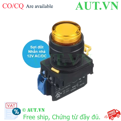 Ảnh của Nút nhấn nhả có đèn IDEC YW1L-M2E10Q6A 12VAC/DC D22 1NO (Hổ phách)