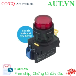 Ảnh của Nút nhấn nhả có đèn IDEC YW1L-M2E10Q6R 12VAC/DC D22 1NO (Đỏ)