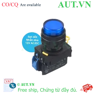 Ảnh của Nút nhấn nhả có đèn IDEC YW1L-M2E10Q6S 12VAC/DC D22 1NO (Xanh)
