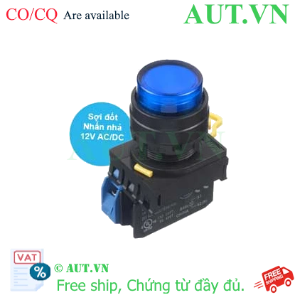 Ảnh của Nút nhấn nhả có đèn IDEC YW1L-M2E10Q6S 12VAC/DC D22 1NO (Xanh)