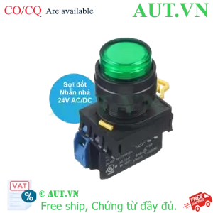 Ảnh của Nút nhấn nhả có đèn IDEC YW1L-M2E10Q7G 24VAC/DC D22 1NO (Xanh)
