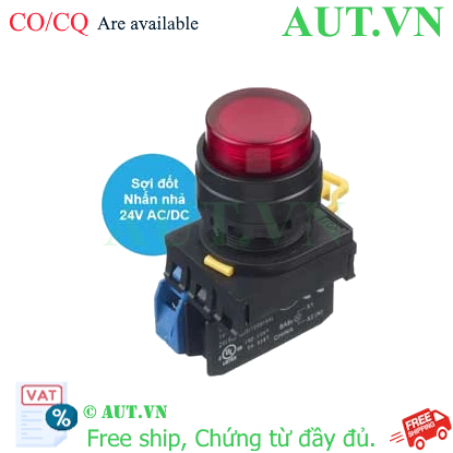 Ảnh của Nút nhấn nhả có đèn IDEC YW1L-M2E10Q7R 24VAC/DC D22 1NO (Đỏ)