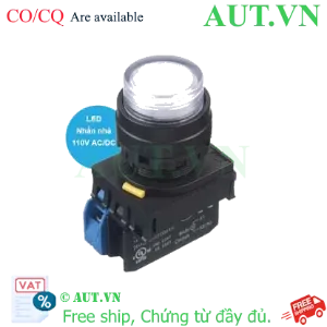 Ảnh của Nút nhấn nhả có đèn IDEC YW1L-M2E10QHPW 110VAC D22 1NO (Trắng)