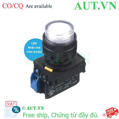 Ảnh của Nút nhấn nhả có đèn IDEC YW1L-M2E10QHPW 110VAC D22 1NO (Trắng)