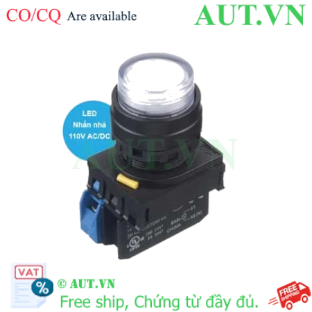 Ảnh của Nút nhấn nhả có đèn IDEC YW1L-M2E10QHPW 110VAC D22 1NO (Trắng)