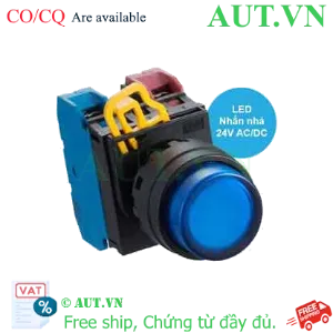 Ảnh của Nút nhấn nhả có đèn IDEC YW1L-M2E11Q4S 24VAC/DC D22 1NO+1NC (Xanh)
