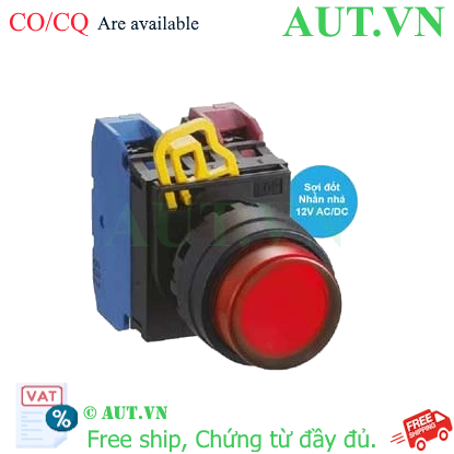 Ảnh của Nút nhấn nhả có đèn IDEC YW1L-M2E11Q6R 12VAC/DC D22 1NO+1NC (Đỏ)