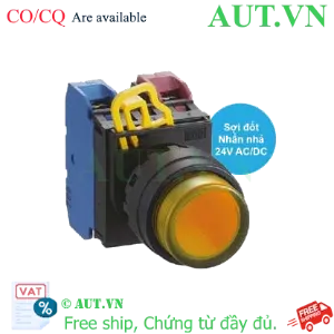 Ảnh của Nút nhấn nhả có đèn IDEC YW1L-M2E11Q7A 24VAC/DC D22 1NO+1NC (Hổ phách)