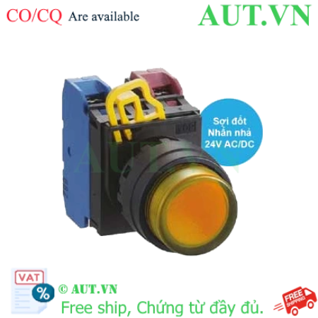 Ảnh của Nút nhấn nhả có đèn IDEC YW1L-M2E11Q7A 24VAC/DC D22 1NO+1NC (Hổ phách)