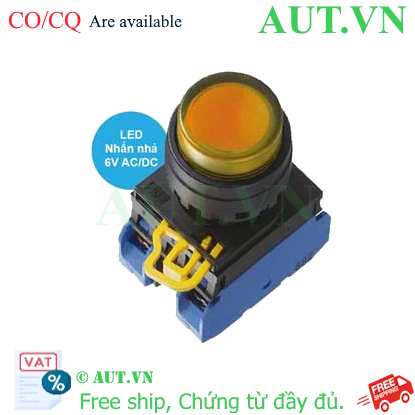 Ảnh của Nút nhấn nhả có đèn IDEC YW1L-M2E20Q2A 6VAC/DC D22 2NO (Hổ phách)