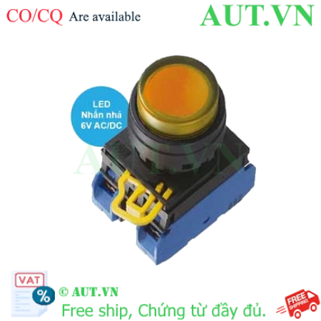 Ảnh của Nút nhấn nhả có đèn IDEC YW1L-M2E20Q2A 6VAC/DC D22 2NO (Hổ phách)