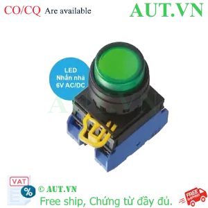 Ảnh của Nút nhấn nhả có đèn IDEC YW1L-M2E20Q2G 6VAC/DC D22 2NO (Xanh)