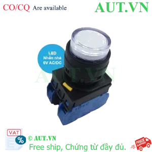 Ảnh của Nút nhấn nhả có đèn IDEC YW1L-M2E20Q2PW 6VAC/DC D22 2NO (Trắng)