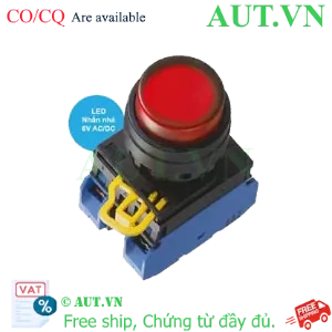 Ảnh của Nút nhấn nhả có đèn IDEC YW1L-M2E20Q2R 6VAC/DC D22 2NO (Đỏ)