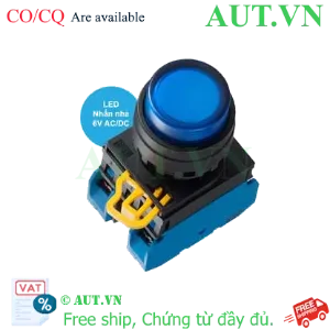 Ảnh của Nút nhấn nhả có đèn IDEC YW1L-M2E20Q2S 6VAC/DC D22 2NO (Xanh)