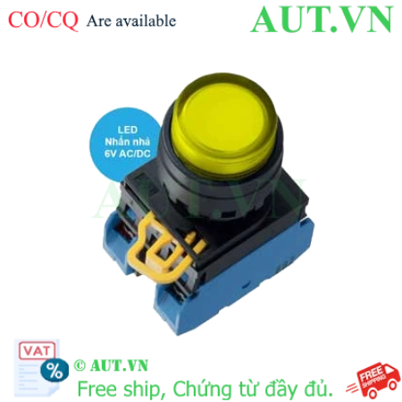 Ảnh của Nút nhấn nhả có đèn IDEC YW1L-M2E20Q2Y 6VAC/DC D22 2NO (Vàng)