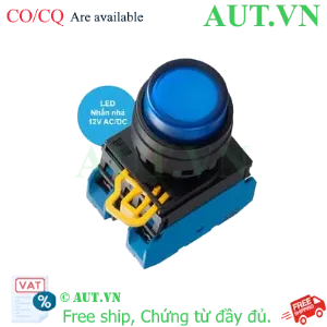 Ảnh của Nút nhấn nhả có đèn IDEC YW1L-M2E20Q3S 12VAC/DC D22 2NO (Xanh)