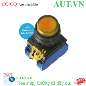 Ảnh của Nút nhấn nhả có đèn IDEC YW1L-M2E20Q4A 24VAC/DC D22 2NO (Hổ phách)