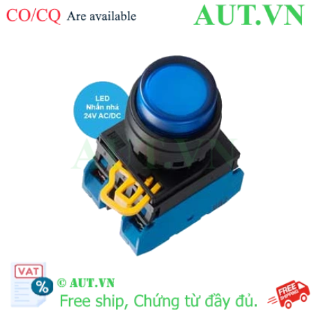 Ảnh của Nút nhấn nhả có đèn IDEC YW1L-M2E20Q4S 24VAC/DC D22 2NO (Xanh)