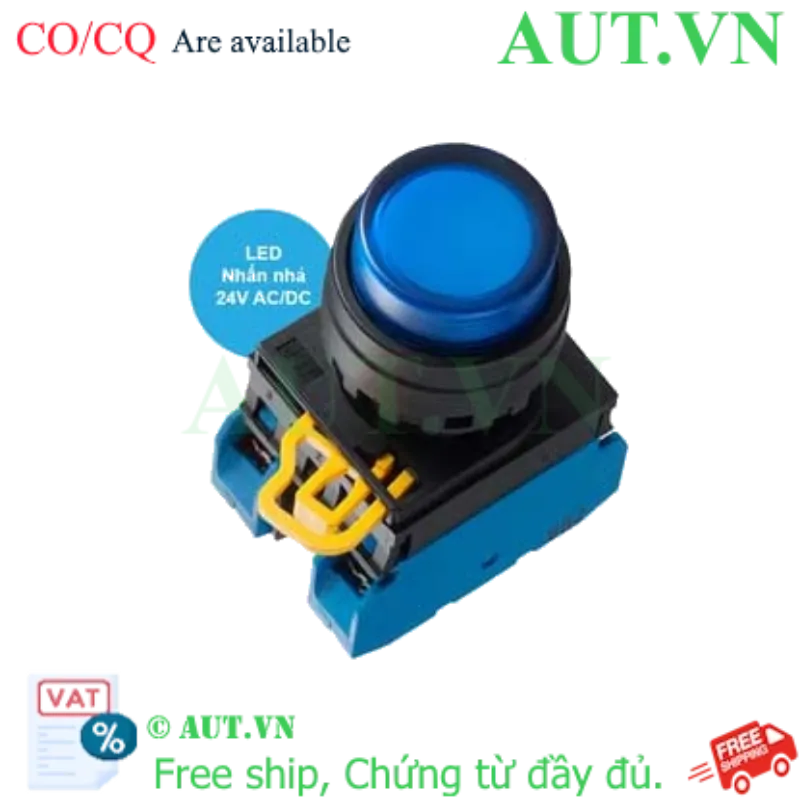 Ảnh của Nút nhấn nhả có đèn IDEC YW1L-M2E20Q4S 24VAC/DC D22 2NO (Xanh)