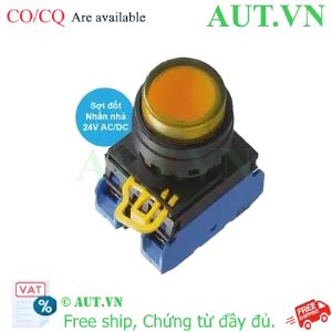 Ảnh của Nút nhấn nhả có đèn IDEC YW1L-M2E20Q7A 24VAC/DC D22 2NO (Hổ phách)