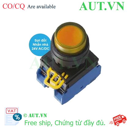 Ảnh của Nút nhấn nhả có đèn IDEC YW1L-M2E20Q7A 24VAC/DC D22 2NO (Hổ phách)