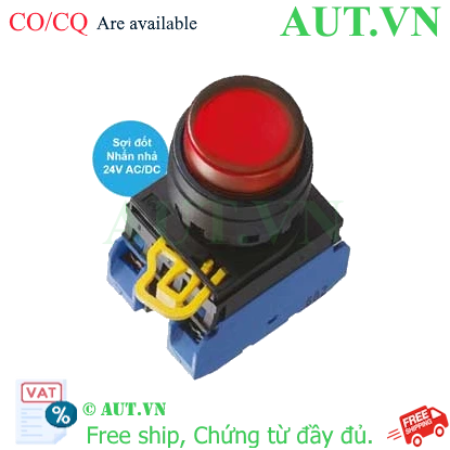 Ảnh của Nút nhấn nhả có đèn IDEC YW1L-M2E20Q7R 24VAC/DC D22 2NO (Đỏ)
