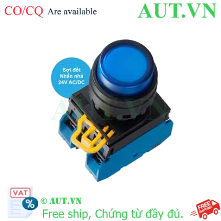 Ảnh của Nút nhấn nhả có đèn IDEC YW1L-M2E20Q7S 24VAC/DC D22 2NO (Xanh)