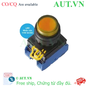 Ảnh của Nút nhấn nhả có đèn IDEC YW1L-M2E20QHA 110VAC D22 2NO (Hổ phách)