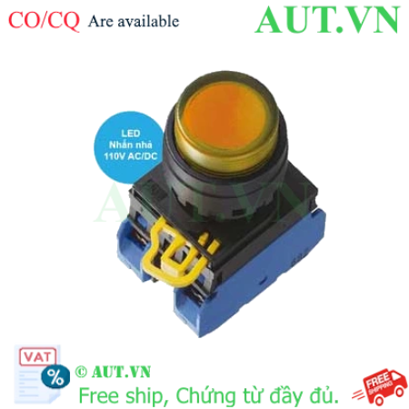 Ảnh của Nút nhấn nhả có đèn IDEC YW1L-M2E20QHA 110VAC D22 2NO (Hổ phách)