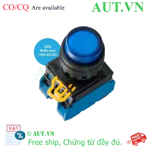 Ảnh của Nút nhấn nhả có đèn IDEC YW1L-M2E20QHS 110VAC D22 2NO (Xanh)