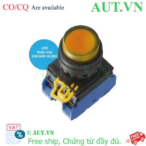 Ảnh của Nút nhấn nhả có đèn IDEC YW1L-M2E20QM3A 220VAC D22 2NO (Hổ phách)