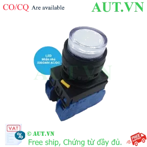 Ảnh của Nút nhấn nhả có đèn IDEC YW1L-M2E20QM3PW 220VAC D22 2NO (Trắng)