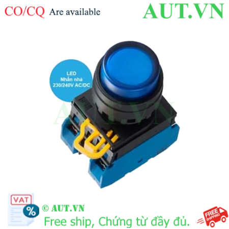 Ảnh của Nút nhấn nhả có đèn IDEC YW1L-M2E20QM3S 220VAC D22 2NO (Xanh)