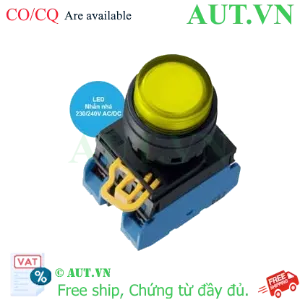 Ảnh của Nút nhấn nhả có đèn IDEC YW1L-M2E20QM3Y 220VAC D22 2NO (Vàng)
