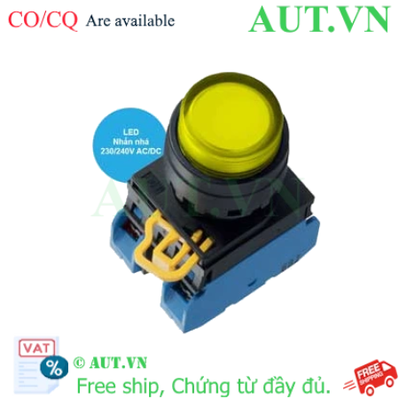 Ảnh của Nút nhấn nhả có đèn IDEC YW1L-M2E20QM3Y 220VAC D22 2NO (Vàng)