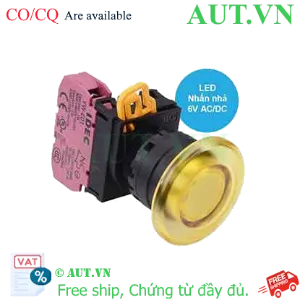 Ảnh của Nút nhấn nhả có đèn IDEC YW1L-M4E01Q2Y 6VAC/DC D22 1NC (Vàng)