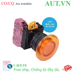 Ảnh của Nút nhấn nhả có đèn IDEC YW1L-M4E01Q3A 12VAC/DC D22 1NC (Hổ phách)