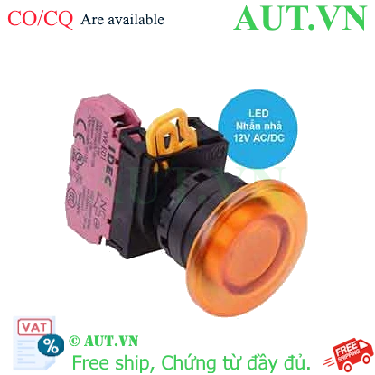 Ảnh của Nút nhấn nhả có đèn IDEC YW1L-M4E01Q3A 12VAC/DC D22 1NC (Hổ phách)