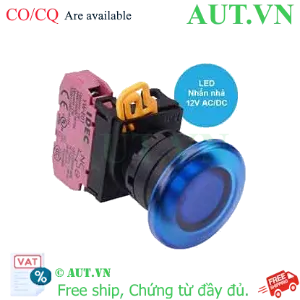 Ảnh của Nút nhấn nhả có đèn IDEC YW1L-M4E01Q3S 12VAC/DC D22 1NC (Xanh)