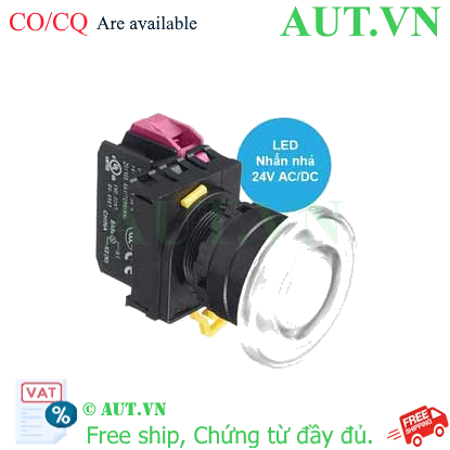 Ảnh của Nút nhấn nhả có đèn IDEC YW1L-M4E01Q4W 24VAC/DC D22 1NC (Trắng)