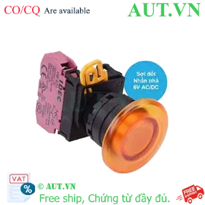 Ảnh của Nút nhấn nhả có đèn IDEC YW1L-M4E01Q5A 6VAC/DC D22 1NC (Hổ phách)