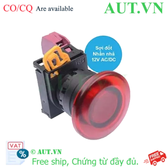Ảnh của Nút nhấn nhả có đèn IDEC YW1L-M4E01Q6R 12VAC/DC D22 1NC (Đỏ)