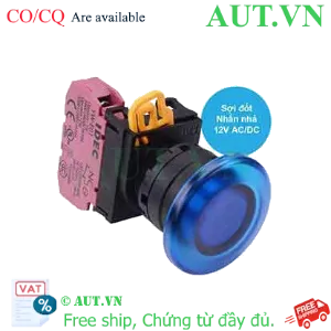 Ảnh của Nút nhấn nhả có đèn IDEC YW1L-M4E01Q6S 12VAC/DC D22 1NC (Xanh)