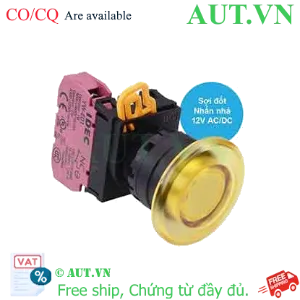 Ảnh của Nút nhấn nhả có đèn IDEC YW1L-M4E01Q6Y 12VAC/DC D22 1NC (Vàng)
