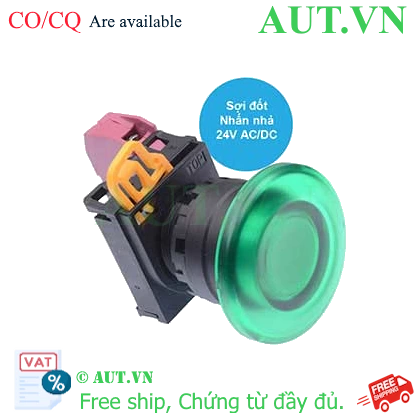 Ảnh của Nút nhấn nhả có đèn IDEC YW1L-M4E01Q7G 24VAC/DC D22 1NC (Xanh)
