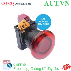 Ảnh của Nút nhấn nhả có đèn IDEC YW1L-M4E01QHR 110VAC D22 1NC (Đỏ)