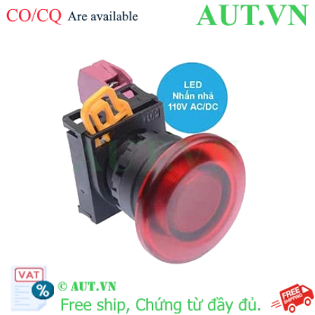 Ảnh của Nút nhấn nhả có đèn IDEC YW1L-M4E01QHR 110VAC D22 1NC (Đỏ)
